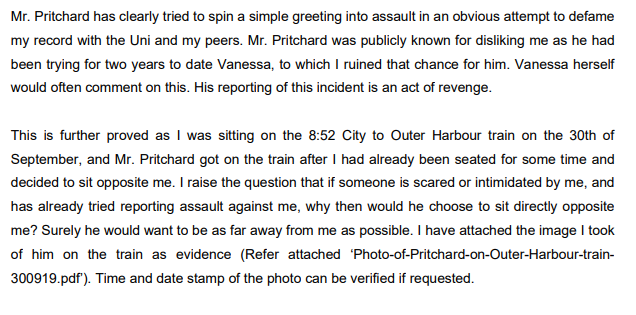 Defendant's response to Joseph Pritchard's false incident report part 2